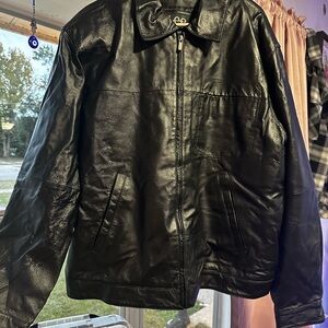 Lee Men's Black Leather Jacket